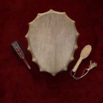 Small Oval Drum - natural, metal-Y-handle - front